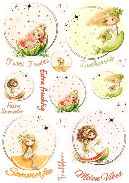 Rub On randlos •Fruchtalarm!• A5 Bogen
