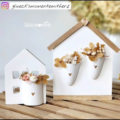 Halbe Vase "klein" mit Öffnung für Trockenblumen