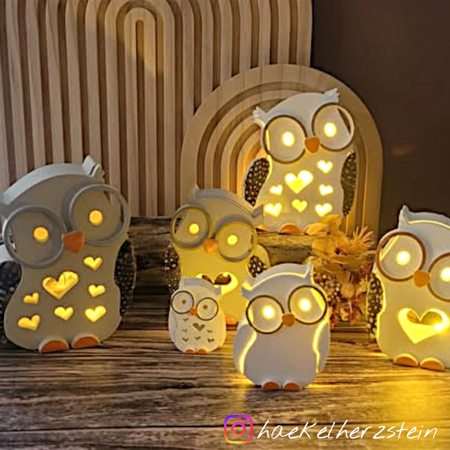 EMMA Eule "mini" 4cm Lichtkörper [Silikon-Gießform]