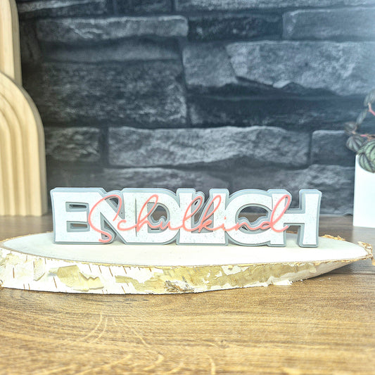 "SCHULKIND" - 3D Schrift [Druckdatei]
