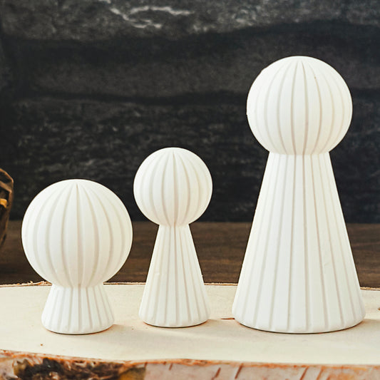 Silikon Gießform Kegelfamilie mit Riffel