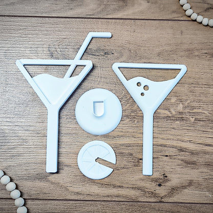 Silikon-Gießform Gutschein/Cocktail Glas Geldgeschenk