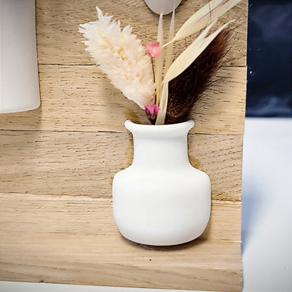 Halbe Vase "klein" mit Öffnung für Trockenblumen