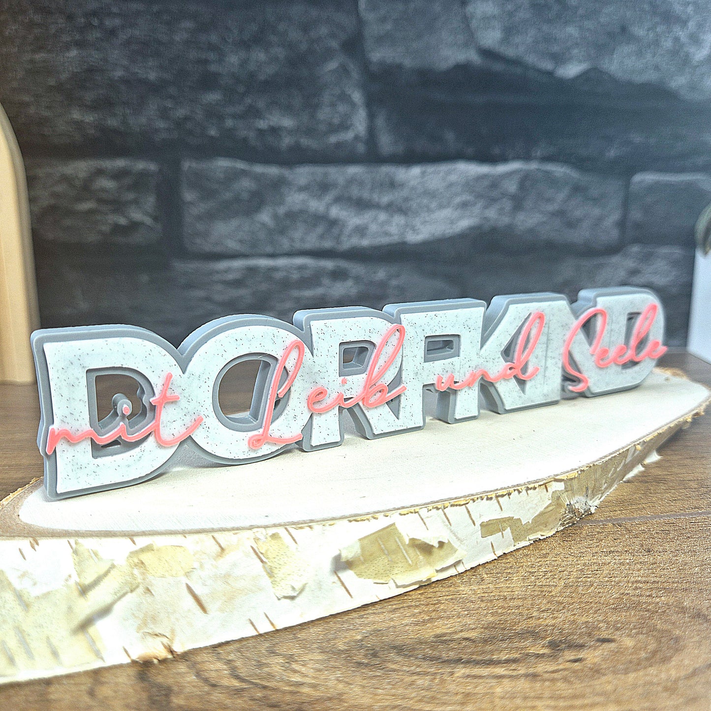 "DORFKIND" - 3D Schrift [Druckdatei]