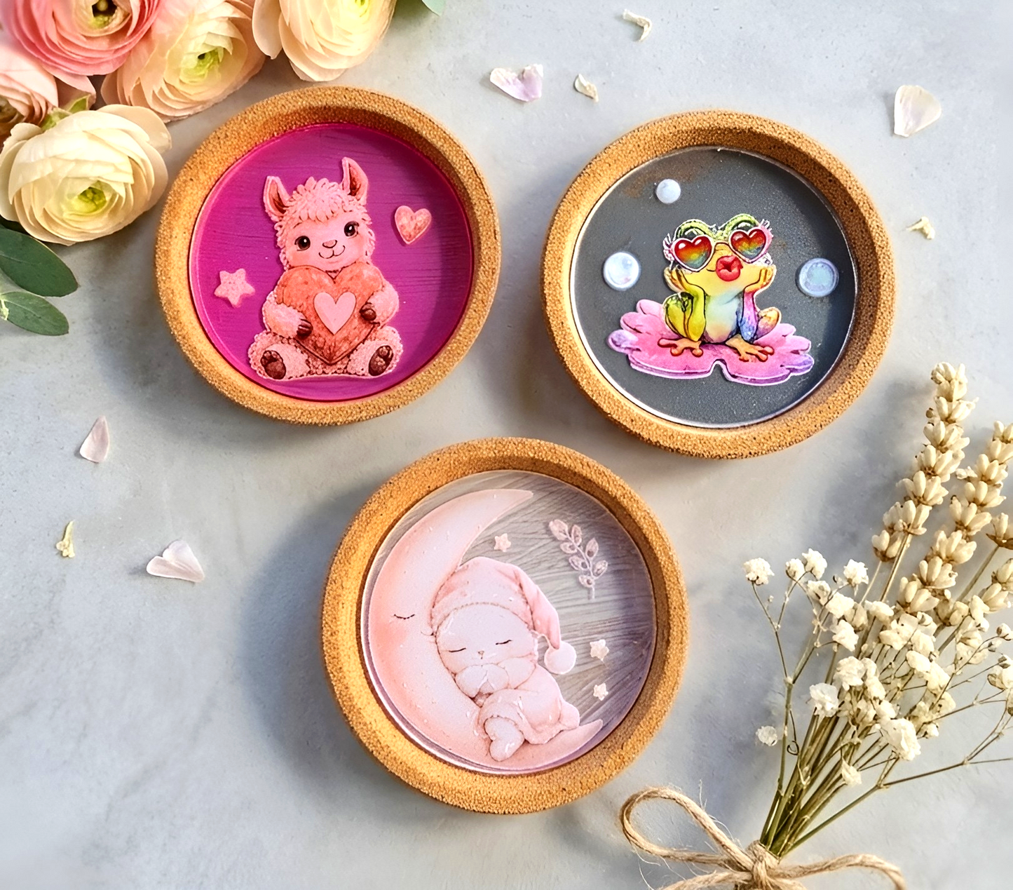 Acryl Einleger "Klar" 5er Set ø8,5