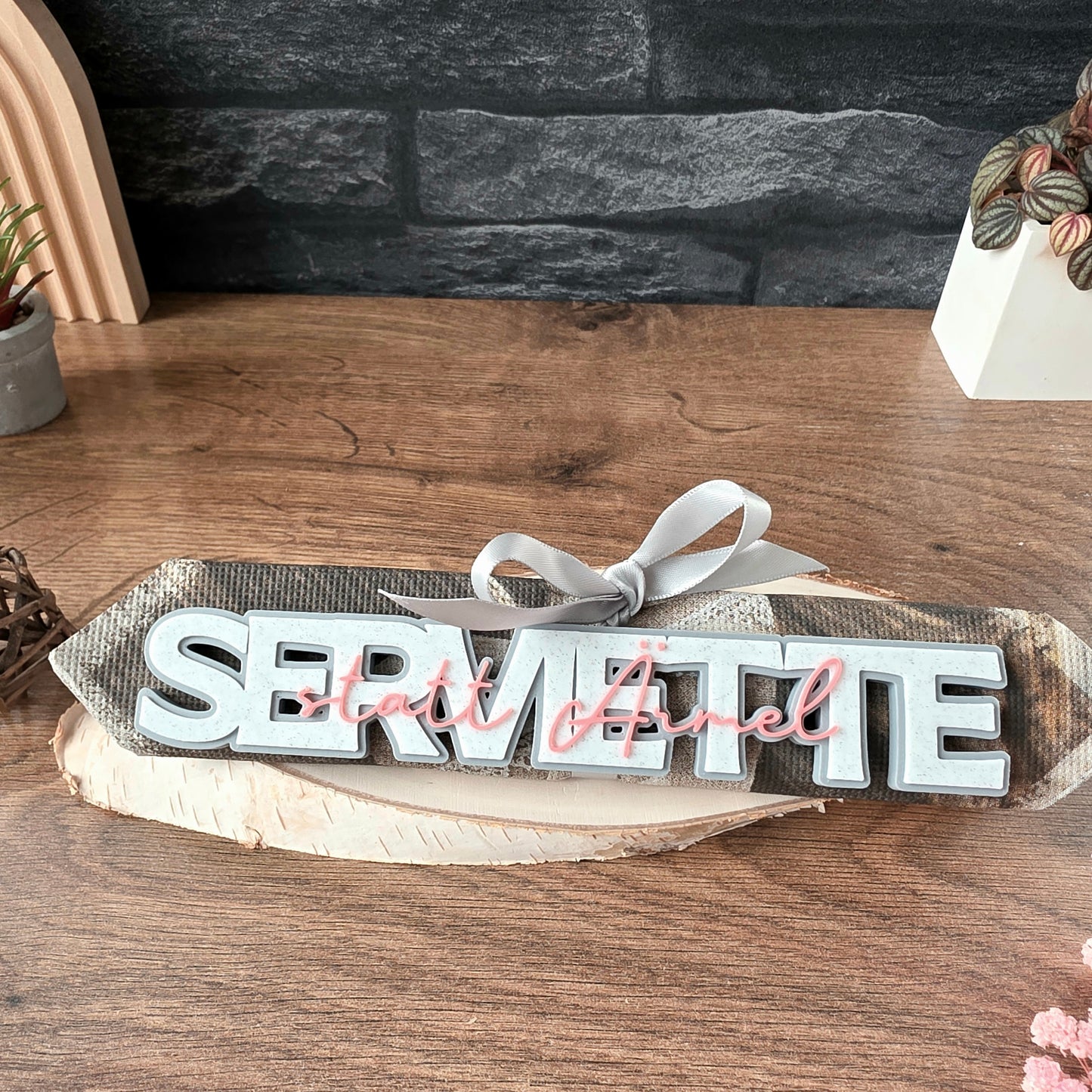 "SERVIETTE" - 3D Schrift [Druckdatei]