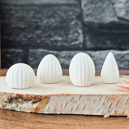 Silikon Gießform Mini Eier geriffelt