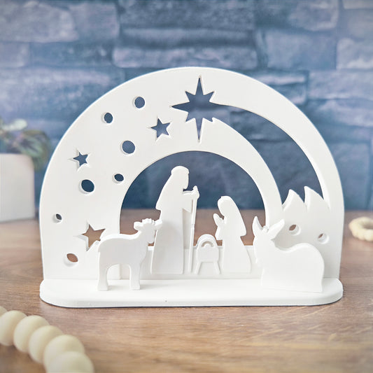 Silikon-Gießform Krippe/Sternschnuppe