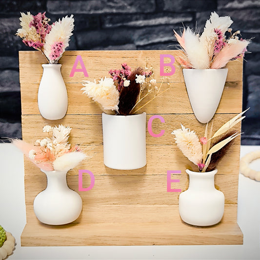 Silikon-Gießform halbe Vase "klein" mit Öffnung für Trockenblumen