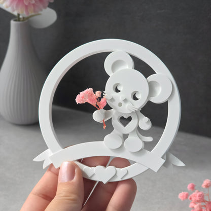 Loop · Maus mit Blumen