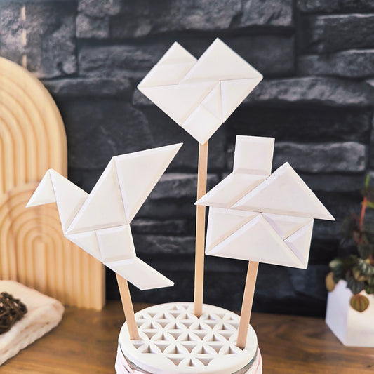 Silikon Gießform Mini Tangram