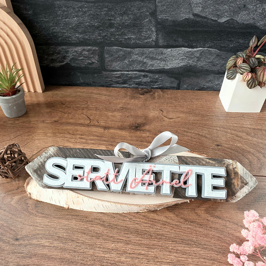 "SERVIETTE" - 3D Schrift [Druckdatei]