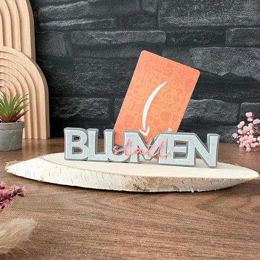 "statt BLUMEN" - 3D Schrift [Druckdatei]